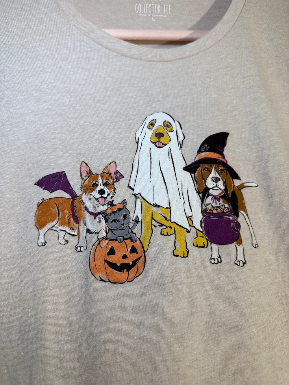 J. Crew Beige Graphic Halloween Dog Tee - Picture 3 of 9